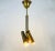 Metal Mid-Century Italian Brass 3-Arm Chandelier in the Style of Stilnovo, Italy, 1950s For Sale - Image 7 of 8