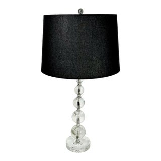 1980s Vintage Contemporary Modern Round Lucite Stacking Balls Table Lamp For Sale