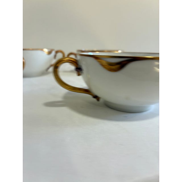 Antique Haviland & Co. Limoges Double Handle Bouillon Cups, Set of 4 For Sale - Image 12 of 12