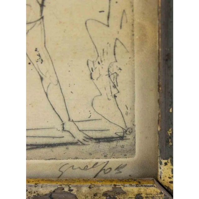 Modern Guelfo Bianchini, The Saint, Original Etching on Paper, 1960s For Sale - Image 3 of 4