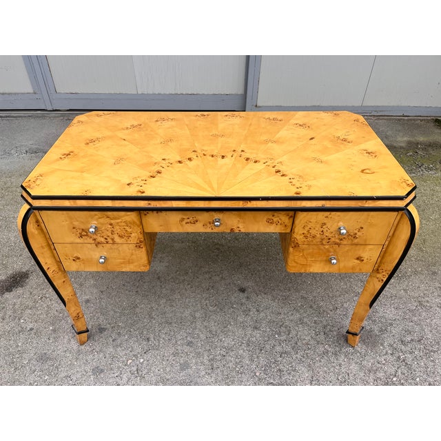 Antique French Art Deco Writing Desk, 1890s For Sale - Image 9 of 10