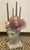 Shell-Encrusted Bust in Farrow & Ball “Blue Gray” With Candle Holders For Sale - Image 4 of 12
