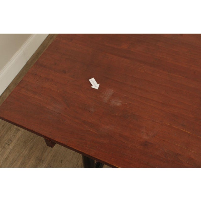 Farmhouse Style Cherry Top Painted Base Dining or Breakfast Table For Sale - Image 16 of 18