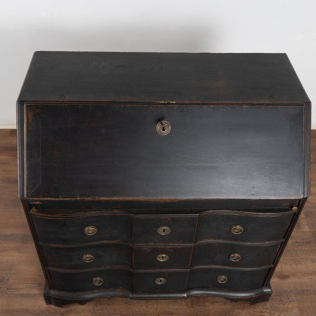 Late 18th Century Late 18th Century Black Oak Secretary Bureau From Denmark For Sale - Image 5 of 16
