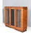 Stunning and rare Art Deco Modernist three-door bookcase. Striking Dutch design from the 1920s. Solid oak base with...
