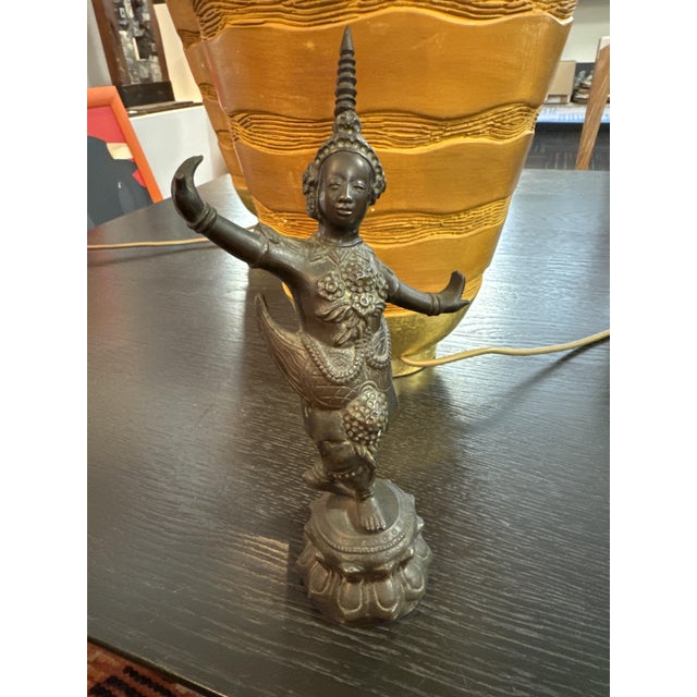Bronze Statue of an Apsara Dancer, Cambodia, 1890-1910 For Sale - Image 4 of 6
