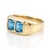 Add a refreshing splash of vibrant blue to your jewelry rotation with this bold, smooth signet ring designed with two...