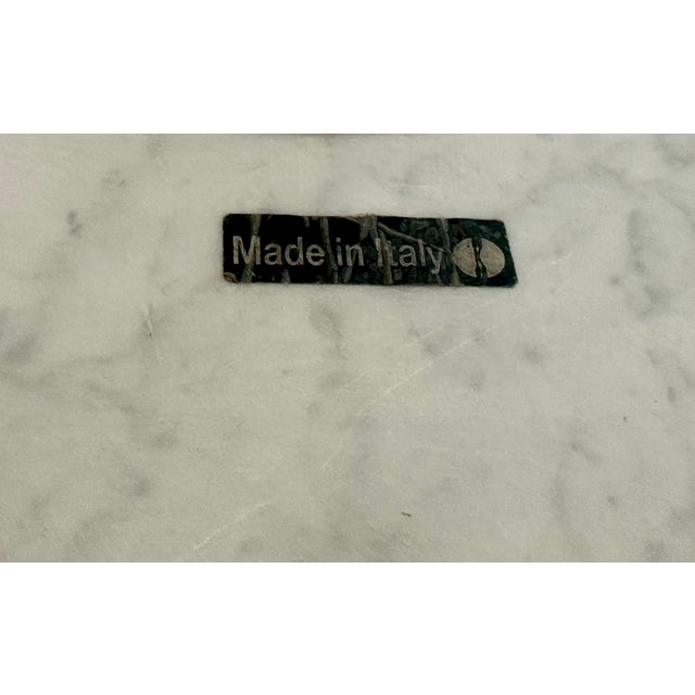 Vintage Eero Saarinen White Carrara Marble Tulip Side Table Knoll Mid Century Modern For Sale In New York - Image 6 of 6