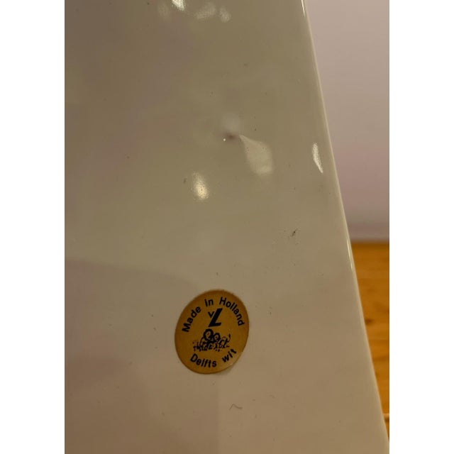 1980s Vintage Pyramid Lamp in Ceramic and Glass Globe from Massive Lighting, 1980s For Sale - Image 5 of 6