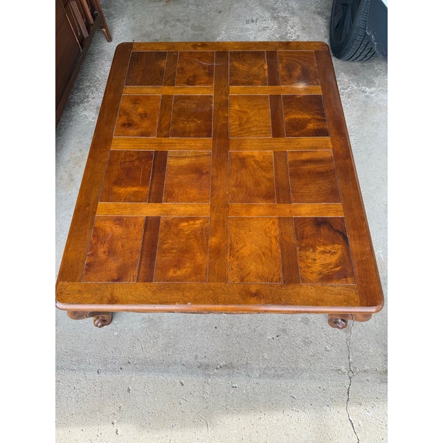 French Provincial Vintage Henredon Oversized Coffee Table For Sale - Image 3 of 12