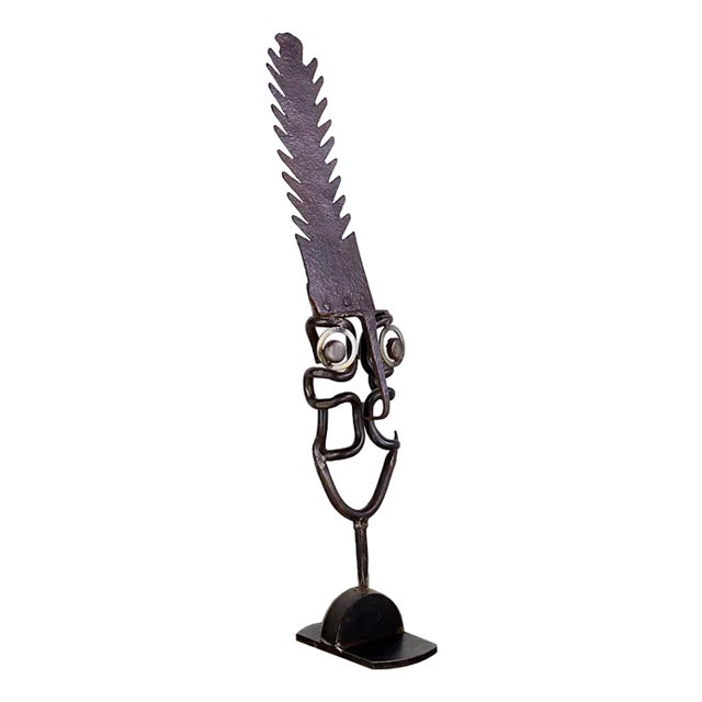 Sculpture Metal Soudart Mask For Sale