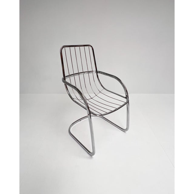 Vintage Chrome Wire Chairs by Gastone Rinaldi for Rima, 1960s, Set of 4 For Sale - Image 9 of 15