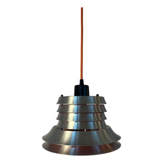 Silver-Orange Louvered Lamp by Carl Thore for Granhaga For Sale