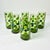 Mid 20th Century Mid 20th Century Boho Chic Modern Olive Polka Dot Tumbler Glassware - Set of 6. For Sale - Image 5 of 14