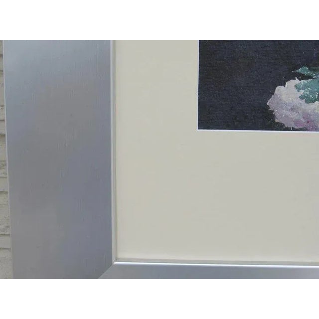 Mid 20th Century Floral Still Life Watercolor Painting by Violetta D. Prentiss Lingan, Framed For Sale - Image 9 of 13