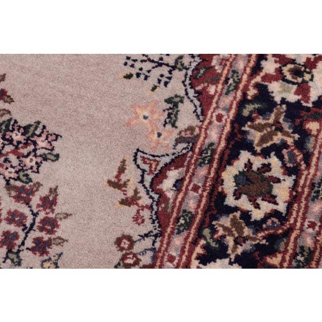 Shabby Chic Medallion 1990's Pak-Persian Gray/Blue Wool Rug - 2'1'' X 3'0'' For Sale - Image 3 of 9