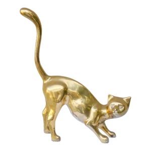 Modernist Brass Cat