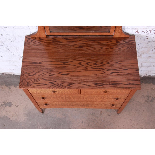Antique Tiger Oak Dresser With Swing Mirror, Circa 1900 Chairish