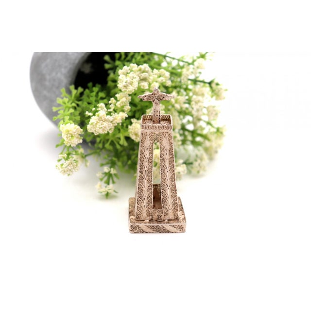 Christ the King Miniature in Silver Filigree For Sale - Image 5 of 5
