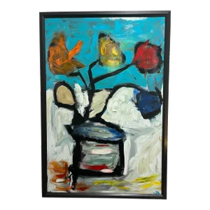 Original Jay Hill Acrylic on Canvas Abstract Still Life