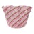 Fratelli Toso Murano Vintage Italian Pink White Ribbons Art Glass Fazzoletto Vase Mid 20th Century For Sale