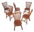 Spindle Back Dining Chairs in Oak from De Ster Geldermalsen with Carved Backrests, 1960s, Set of 6 For Sale