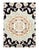 A hand-knotted, the rug that features gorgeous wool and silk and an ornate, tan and dark blue -ish field. D08134