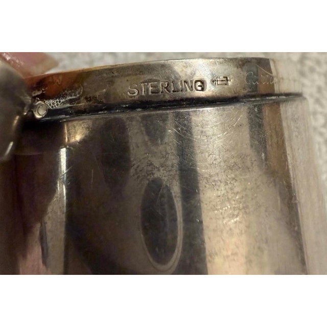 Mid 20th Century Vintage Cartier Sterling Silver Desk Accessory Stamp Dispenser, Vermeil Interior, Currier Maker For Sale - Image 5 of 12