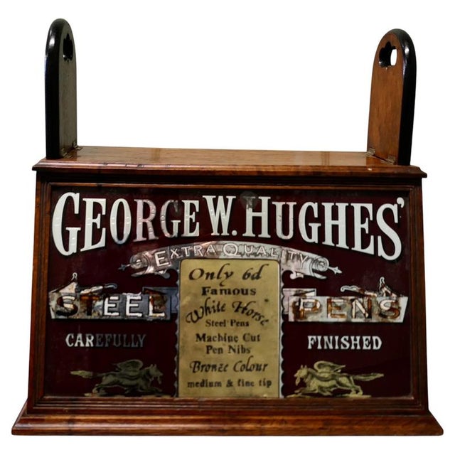 Wood Victorian Stationer's Advertising Cupboard For Sale - Image 7 of 7