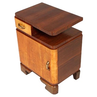 Veneered Elm & Walnut Nightstand by Gaetano Borsani for Atelier Borsani Varedo, 1928 For Sale