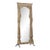 Antique Indian Bleached Teakwood Archway, C. 1900, With a Mirror Added on Iron Legs For Sale