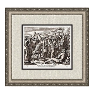 Antique 1649 Nicolas Chaperon Engraving After Raphael – Solomon Anointed For Sale
