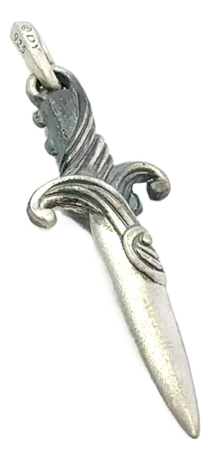 1990s David Yurman Dagger Amulet Pendant Sterling Silver Estate