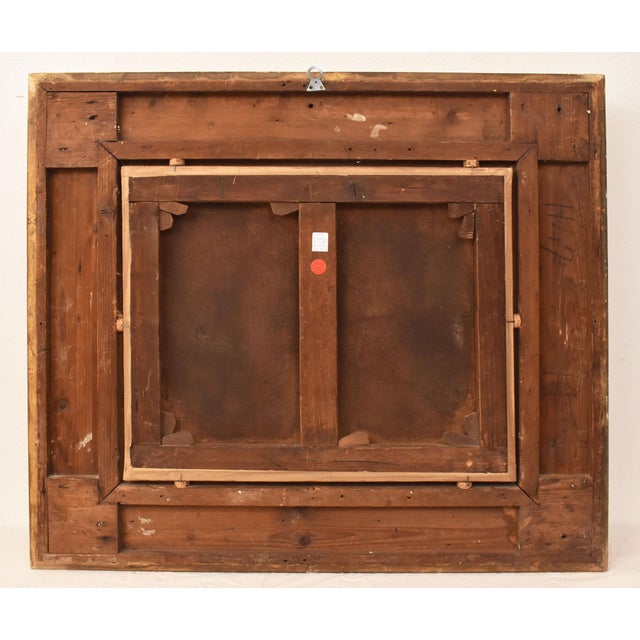 Auguste Hadamard, Young Lady and Gentleman, Gallant Scene, Oil on Canvas, 19th Century For Sale - Image 10 of 11