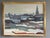 WINTER SKYLINE Size: 22 x 27.6 inches (including frame) Oil on canvas A nostalgic and subdued modernist cityscape that...