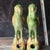 This charming pair of vintage sancai glazed parrot figures brings a touch of history to any interior. Each bird is finely...