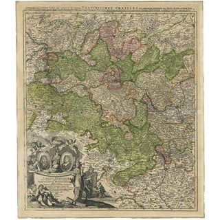 Antique Map of the Circle of Franconia by Homann, 1703 For Sale