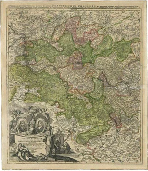 Antique Map of the Circle of Franconia by Homann, 1703