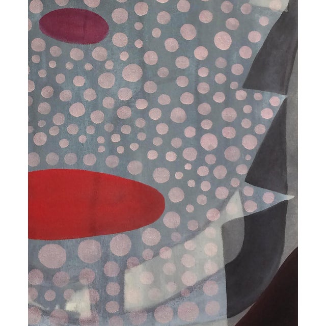 Max Manning “Untitled (CVS70)” Contemporary Blue, Pink, & Red Geometric Abstract Painting, 2017 For Sale In Houston - Image 6 of 8