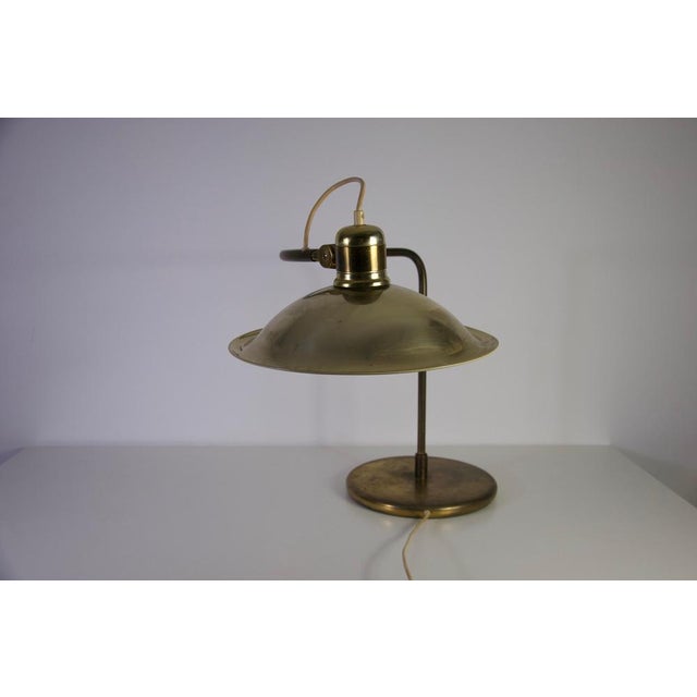 Metal Mid-Century Brass Table Lamp, Germany, 1960s For Sale - Image 7 of 13