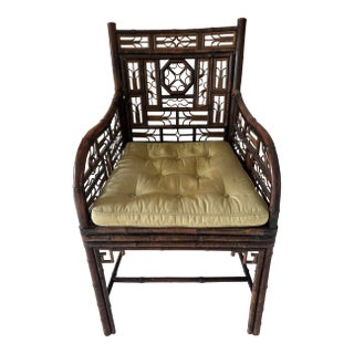 Circa 1820 Regency Period Chinese Export Bamboo Rattan Chair For Sale