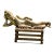 Vintage XLarge Gold Gilt Hand Carved Reclining Buddha Statue For Sale
