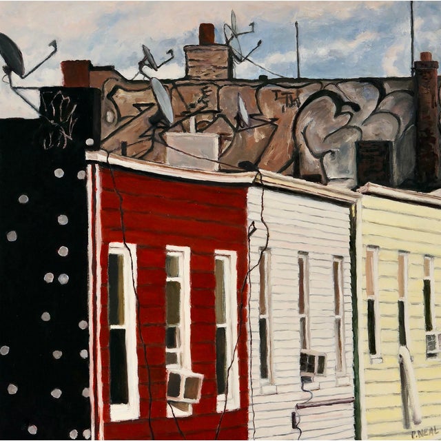 "Brooklyn Boogie" Original Painting on Hardboard by Ny Artist Patty Neal For Sale