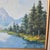 VTG 85' Mountain Lake Landscape Painting on Canvas Signed Original 12x16" Framed For Sale - Image 16 of 16