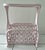 Vintage mid century bamboo rattan magazine rack side table painted pale pink. Great end table for place for magazines....
