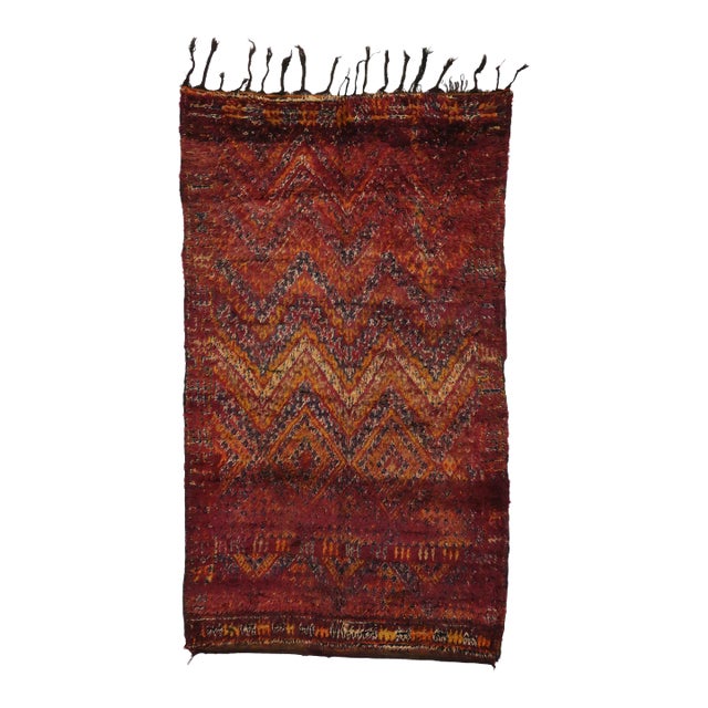 Vintage Beni MGuild Moroccan Rug - 05'09 X 09'10 For Sale