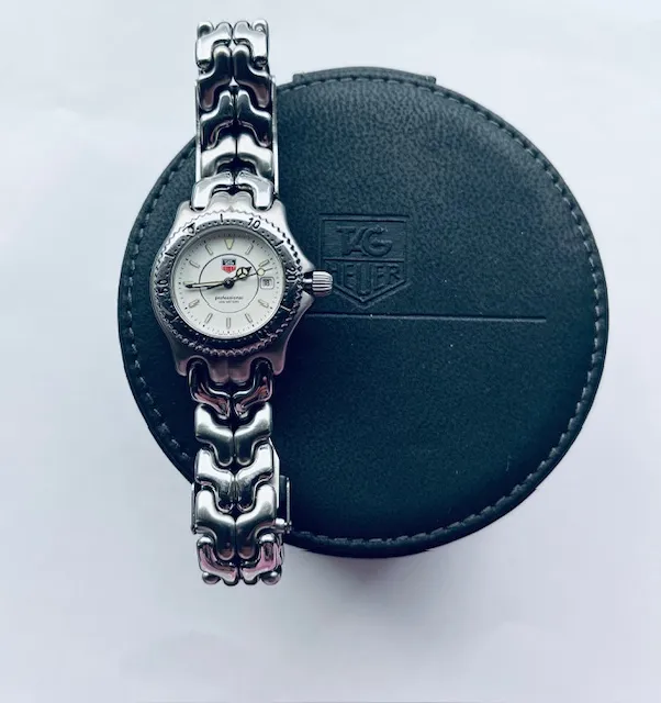 Vintage Tag Heuer Sports Elegance Watch, White Dial, Stainless