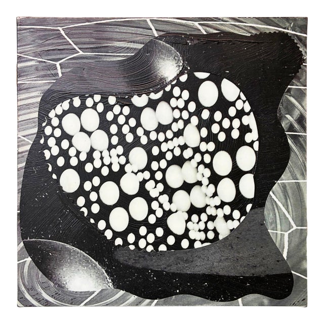 "Barnacle White" by Michael DesRosiers Abstract Mixed-Media on MDF Panel (2025) For Sale