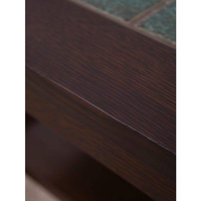 Brown Stickley Mission Oak Tile Top Lamp Table For Sale - Image 8 of 14