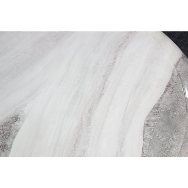 Vintage Faux-Marble Resin "Mushroom" Coffee Table For Sale - Image 9 of 13
